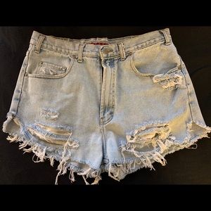 Vintage Distressed Denim Shorts